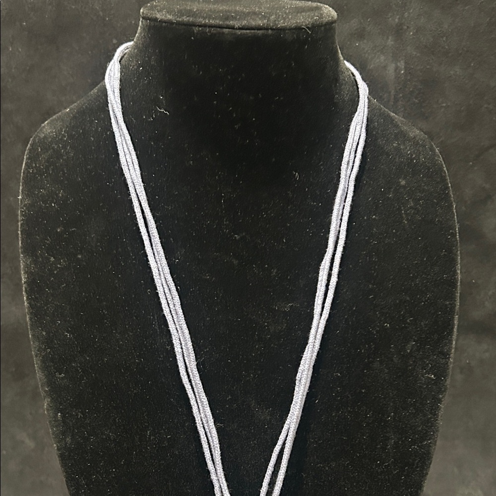 Christopher & Banks Blue and Silver Beaded Necklace - Picture 9 of 15
